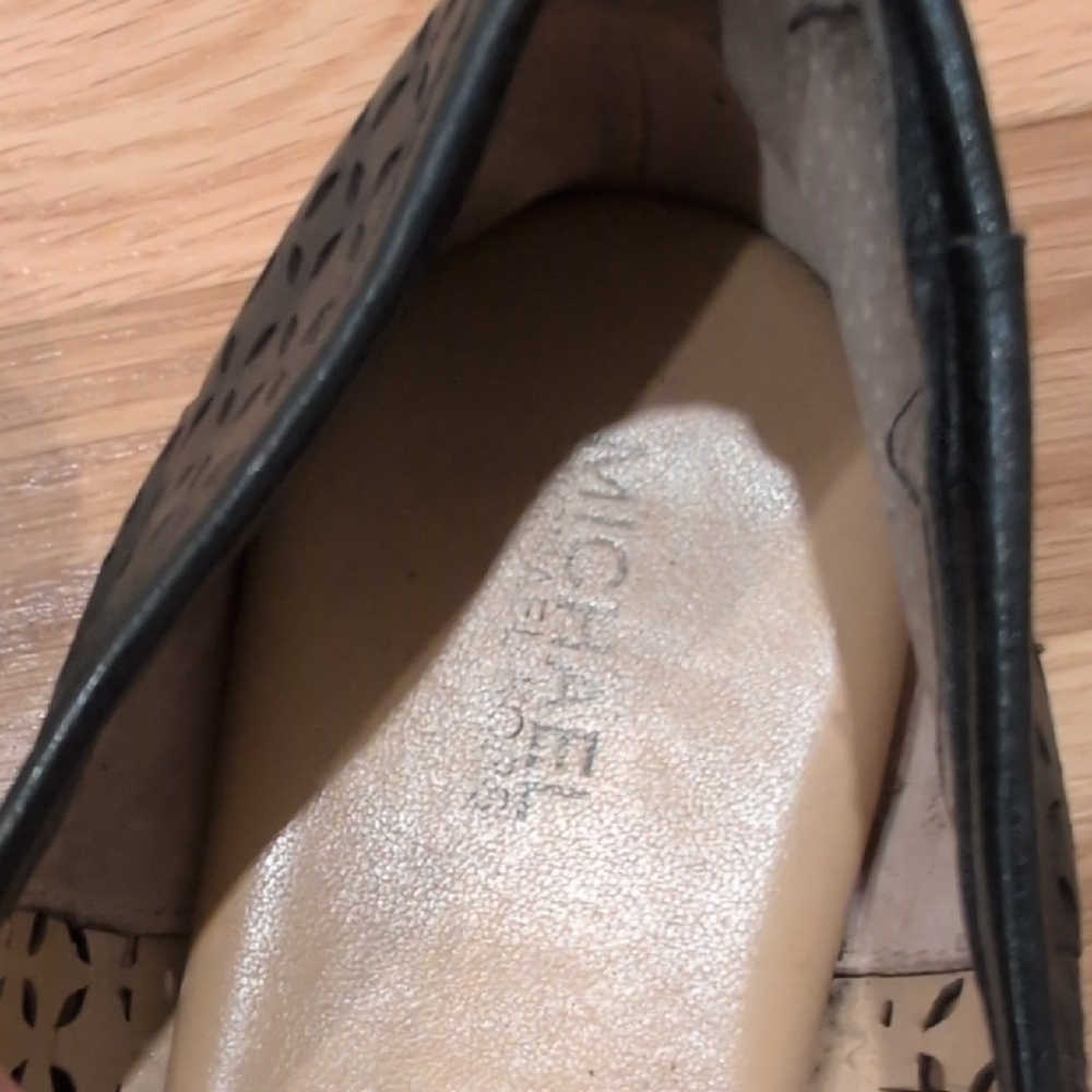Michael Kors Perforated Black Loafers - Picture 2 of 4
